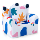 High-density Padding Kids Sofa with Armrest and Extra Pilow-Multicolor