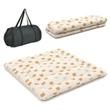 Foldable Futon Mattress with Washable Cover and Carry Bag for Camping-King Size