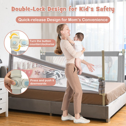 Vertical Lifting Baby Bed Rail with Lock-L