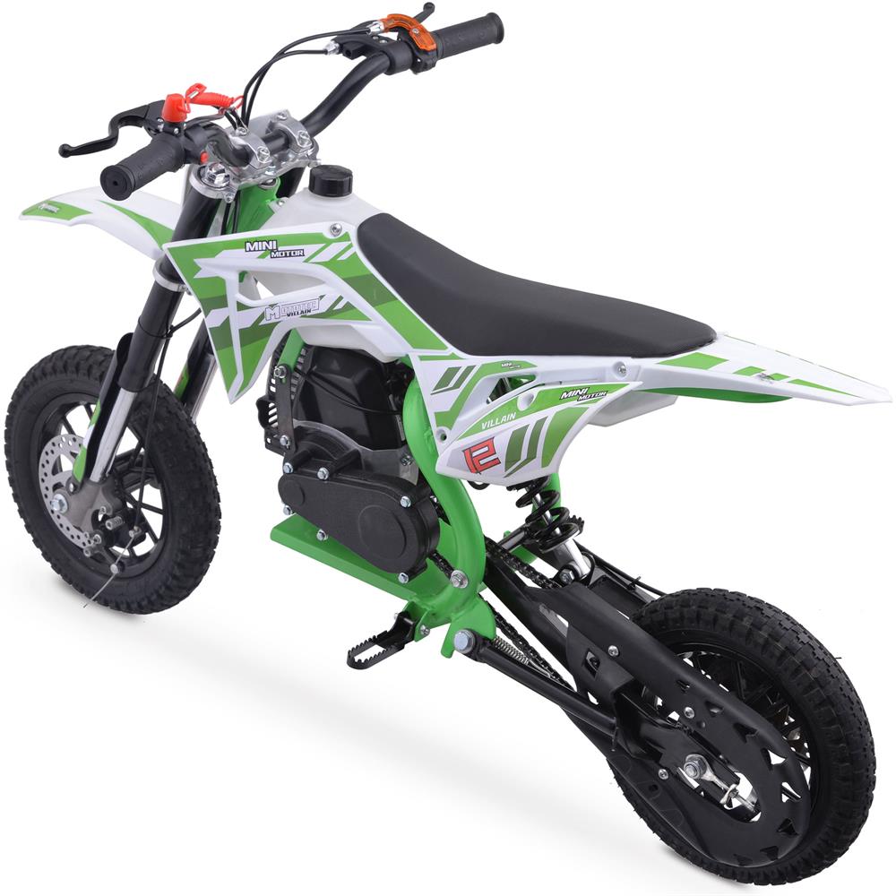 MotoTec Villain 52cc 2-Stroke Kids Gas Dirt Bike Green