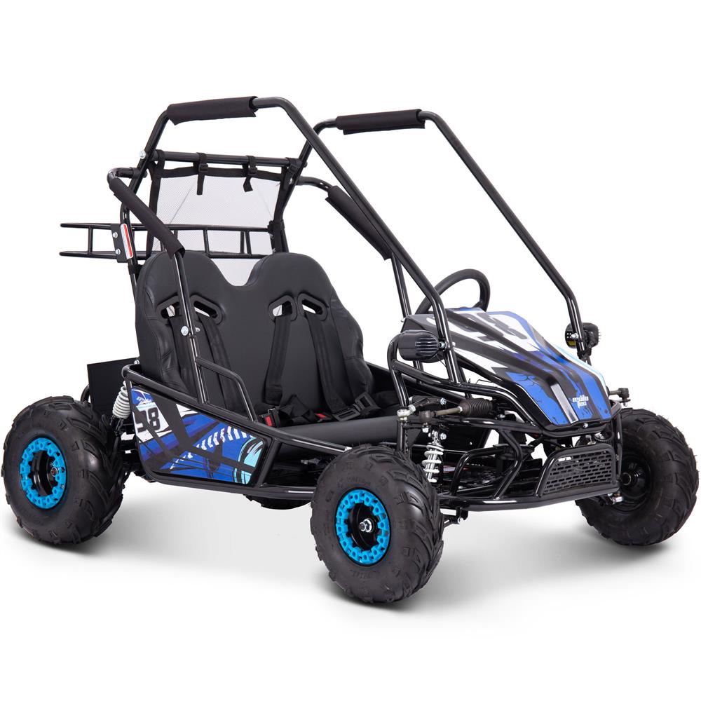 MotoTec Mud Monster XL 72v 2000w Electric Go Kart Full Suspension Blue