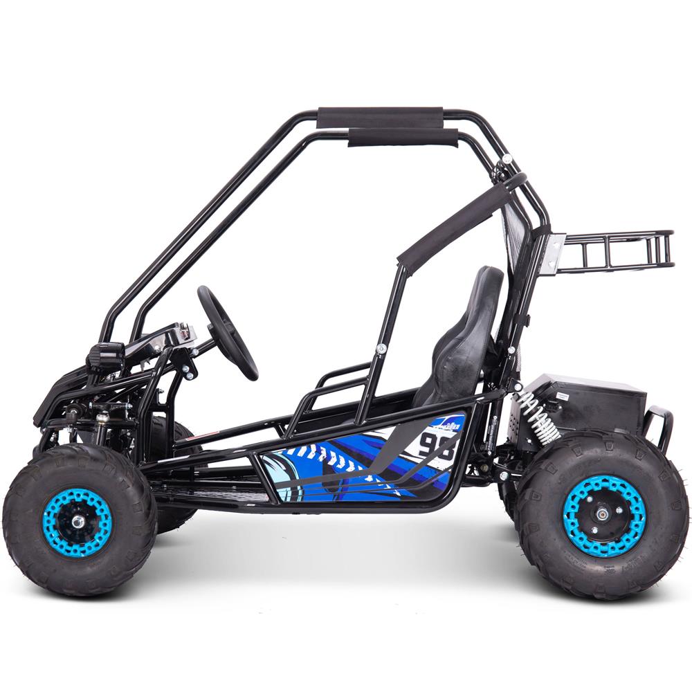 MotoTec Mud Monster XL 72v 2000w Electric Go Kart Full Suspension Blue