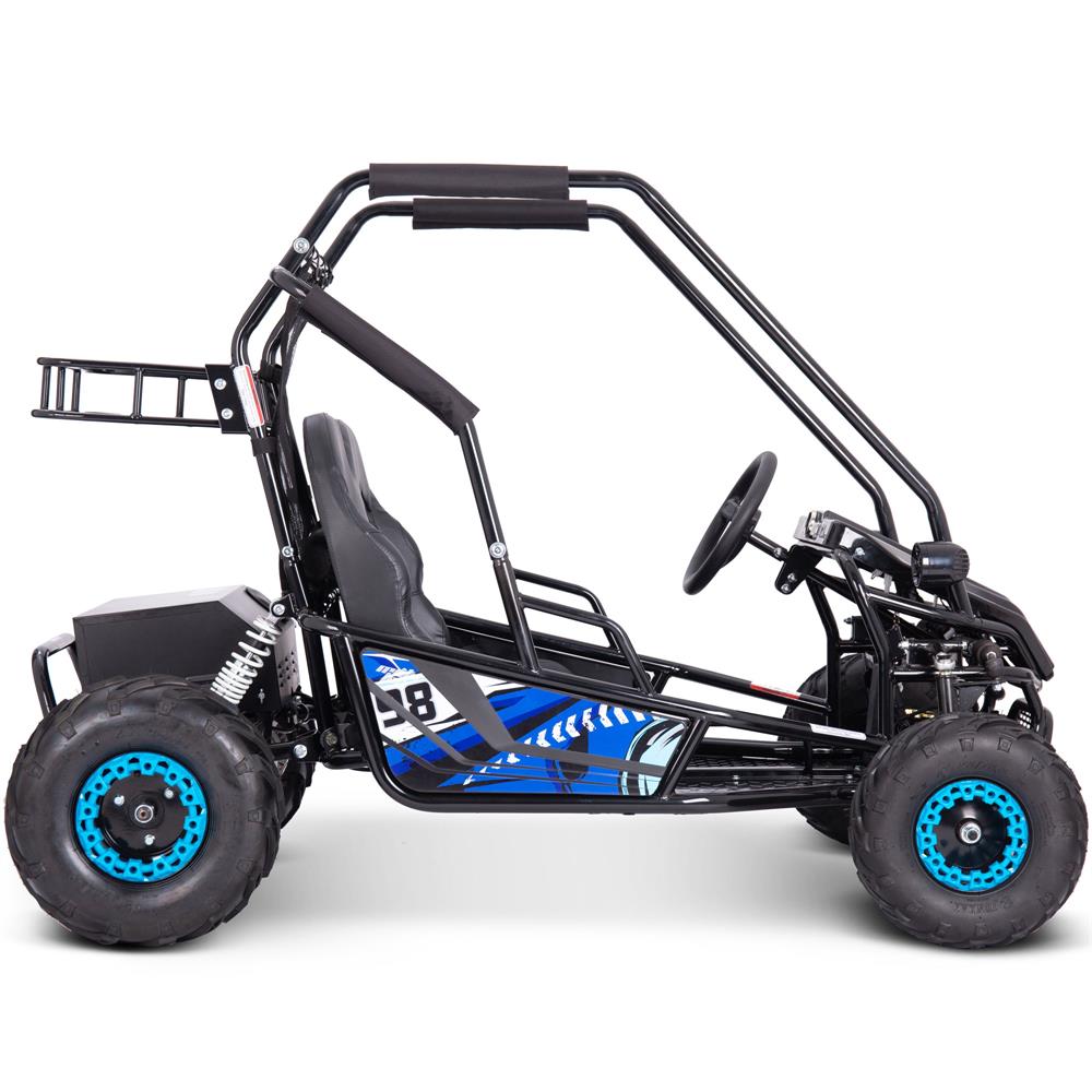 MotoTec Mud Monster XL 72v 2000w Electric Go Kart Full Suspension Blue