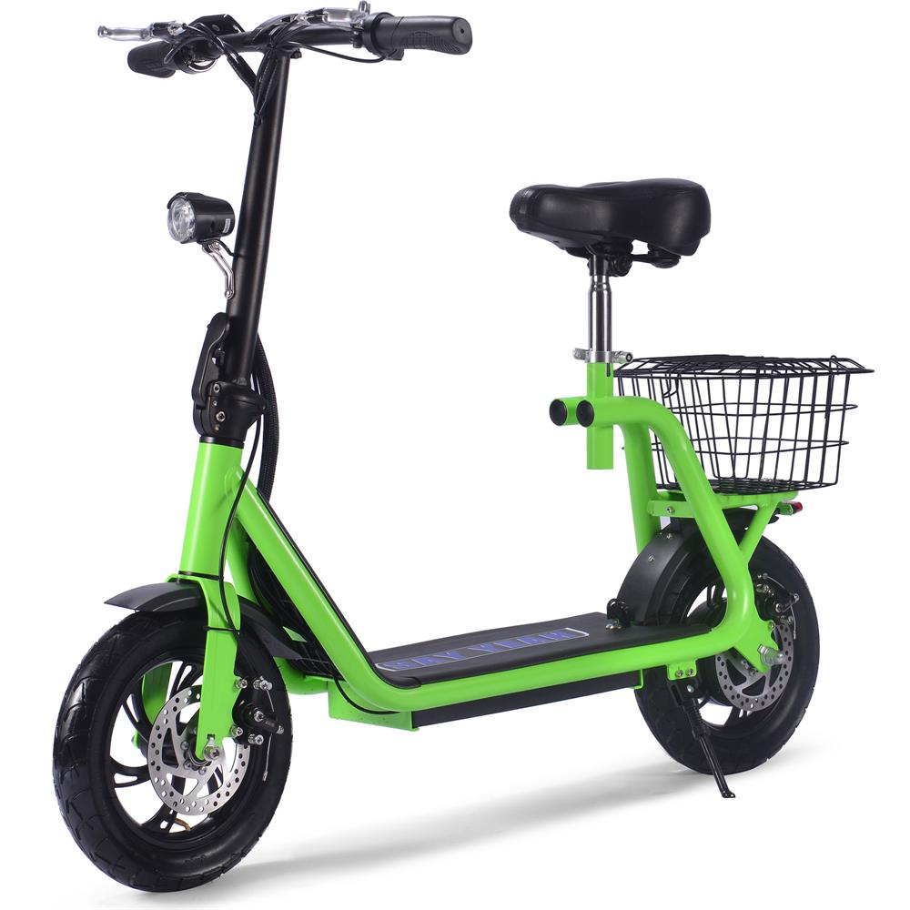 MotoTec Metro 36v 500w Lithium Electric Scooter Green