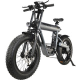 MotoTec Roadster 48v 500w Lithium Electric Bicycle Grey