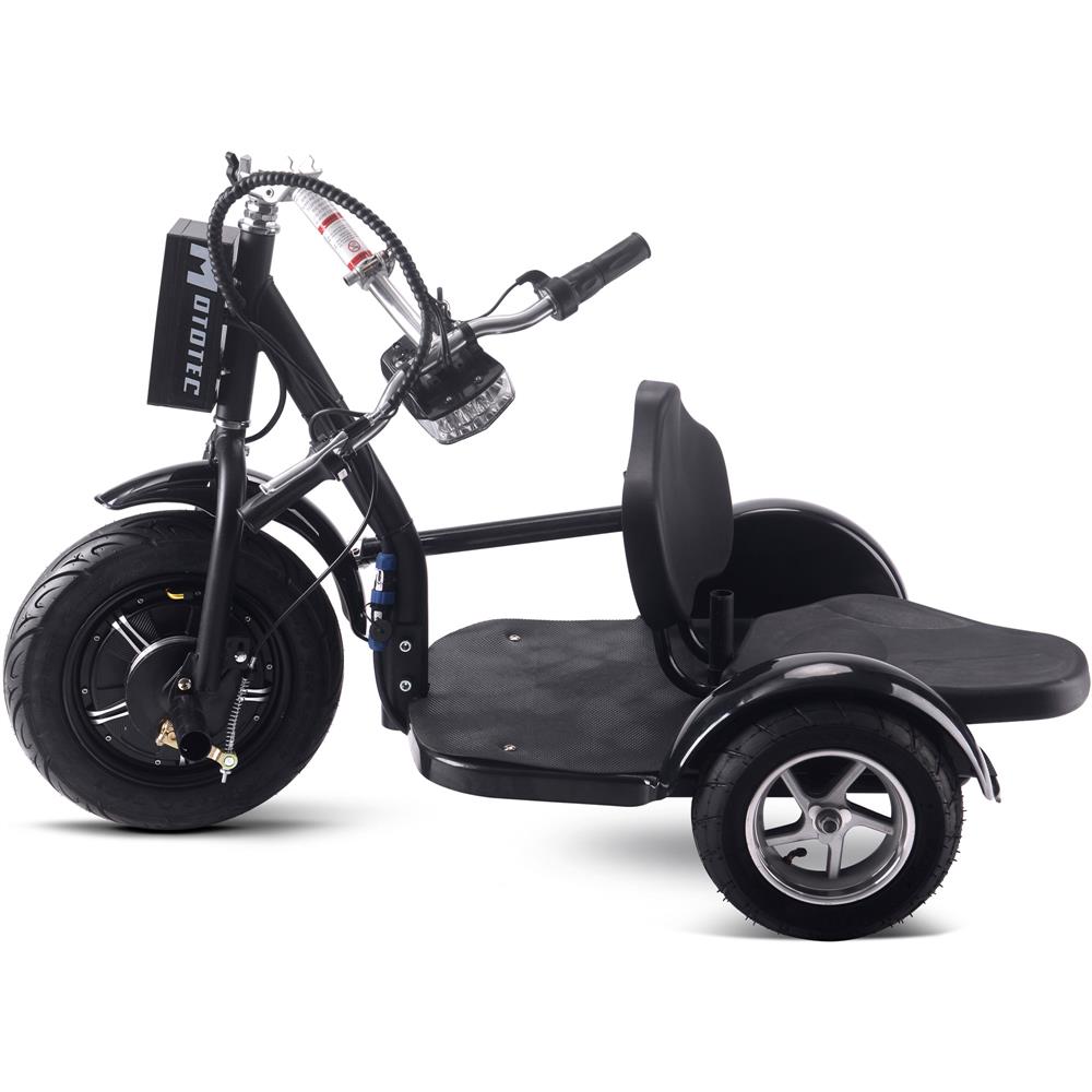 MotoTec Electric Trike 48v 1000w Lithium Black