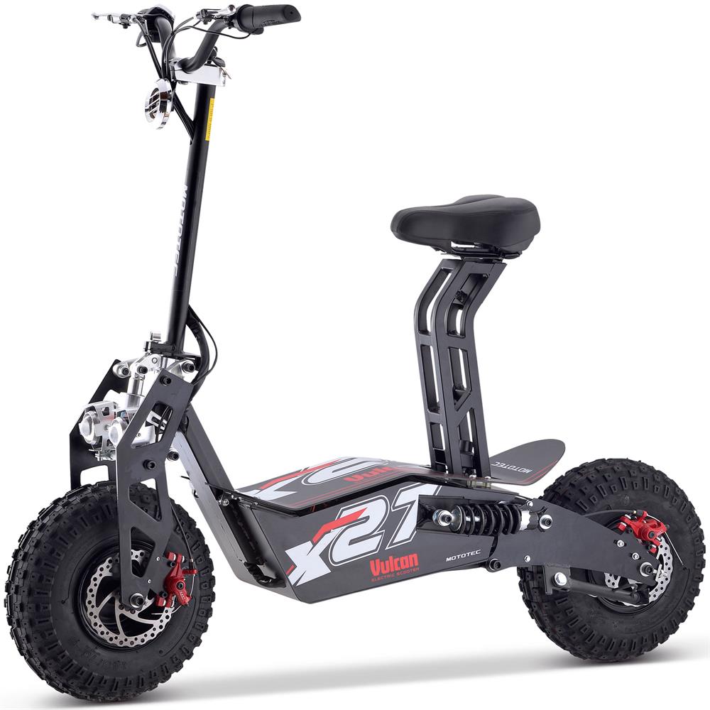 MotoTec Vulcan 48v 1600w Electric Scooter Black