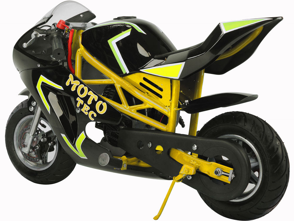 MotoTec Gas Pocket Bike GT 49cc 2-stroke Yellow