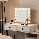 2-in-1 Vanity Mirror with 14 Dimmable LED Bulbs