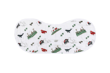 2-in-1 Burp Cloth and Bib: Massachusetts Boy by Little Hometown - Aiden's Corner Baby & Toddler Clothes, Toys, Teethers, Feeding and Accesories