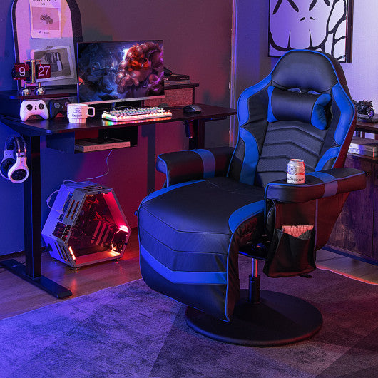 Video Gaming Recliner Chair Ergonomic High Back Swivel Reclining