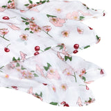 Michigan Baby Muslin Swaddle Receiving Blanket (Floral) by Little Hometown