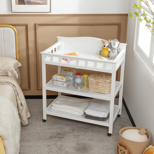 White corner new arrivals changing table