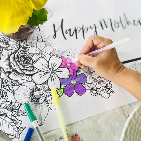 Happy Mother's Day Table Runner by Creative Crayons Workshop
