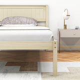 Twin/Full/Queen Size Wooden Bed Frame with Headboard and Slat Support-Twin Size