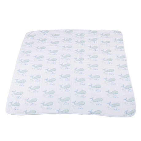 Whale and Ocean Stripe Newcastle Blanket - Aiden's Corner Baby & Toddler Clothes, Toys, Teethers, Feeding and Accesories