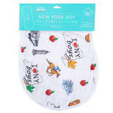 2-in-1 Burp Cloth and Bib:  New York Boy by Little Hometown - Aiden's Corner Baby & Toddler Clothes, Toys, Teethers, Feeding and Accesories