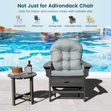 Patio Adirondack Chair Cushion with Fixing Straps and Seat Pad-Gray