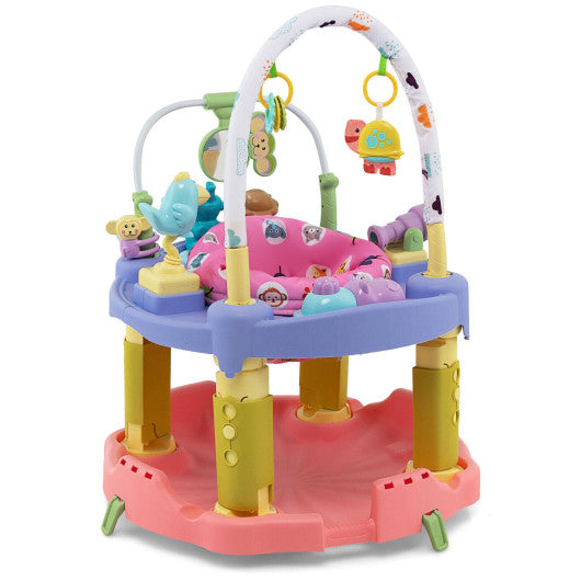 3-in-1 Baby Activity Center with 3-position for 0-24 Months-Pink
