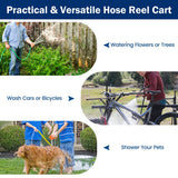 Garden Hose Reel Cart Holds 330ft of 3/4 Inch or 5/8 Inch Hose