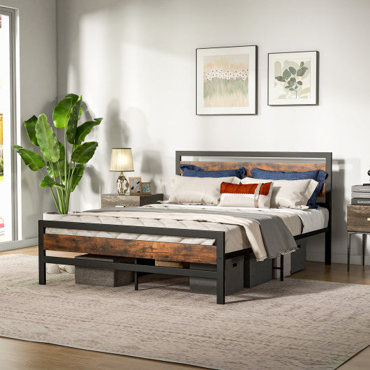 Rustic queen headboard and footboard deals
