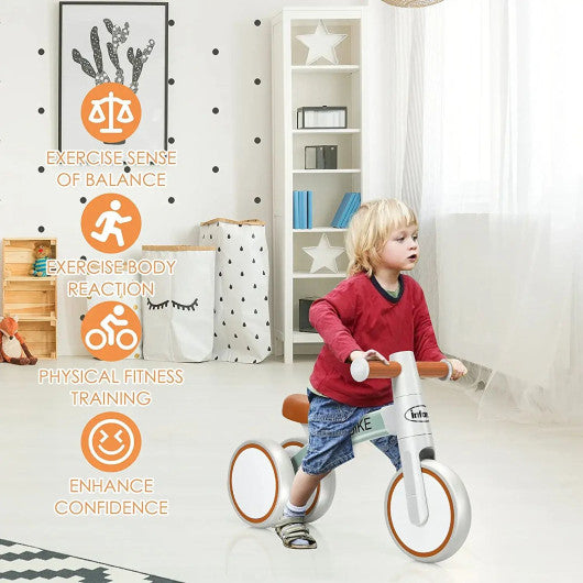 Indoor Outdoor Kids Riding Balance Bike with Silent Wheels-Gray