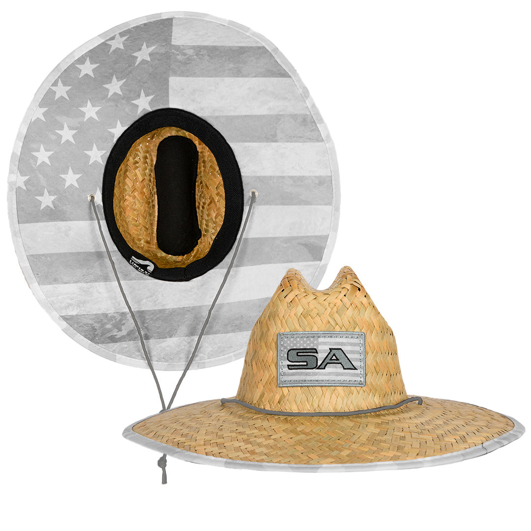 Under Brim Straw Hat | Ghost American Flag 2.0 by Soul of Adventure
