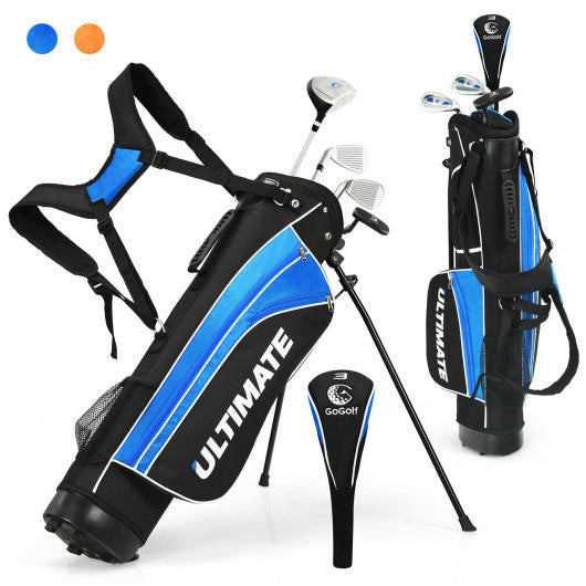 Junior Complete Golf Club Set For Age 8 to 10-Blue