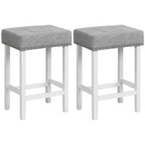 2 Pieces Counter Height Bar Stools with Sponge Padded Cushion-24.5 inches