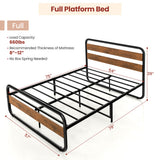 Arc Platform Bed with Headboard and Footboard-Full Size