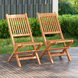 Teak Wood Patio Folding Dining Chair with Slatted Seat