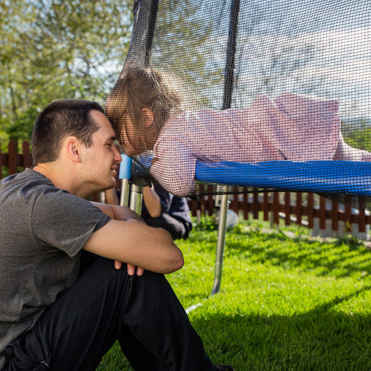 Trampoline Replacement Protection Enclosure Net with Zipper 14ft
