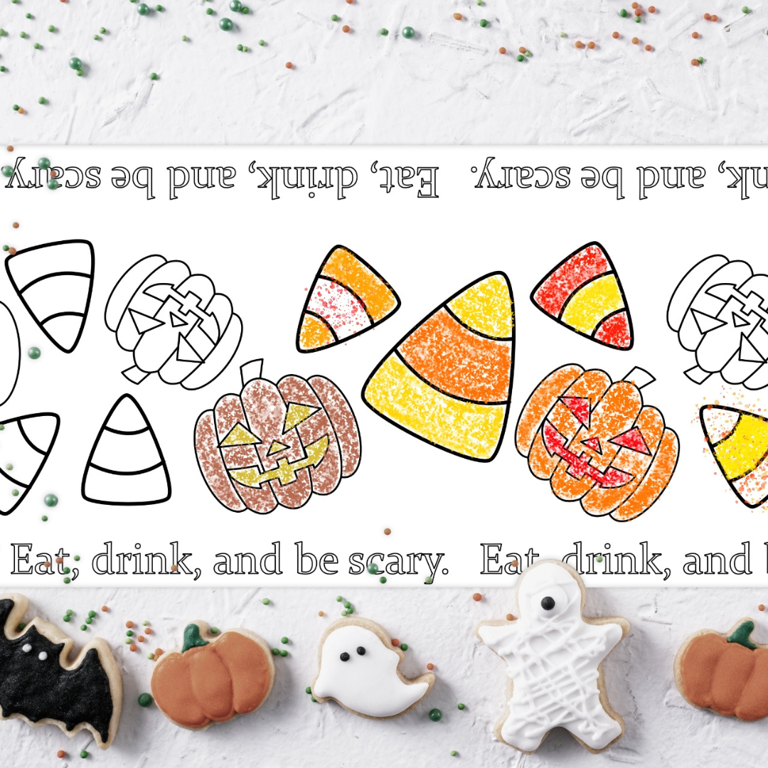 Eat, Drink, Be Scary Table Runner by Creative Crayons Workshop