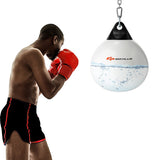 18 Inch 110 Pound Heavy Punching Water Aqua Bag with Adjustable Metal Chain-White