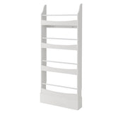 4-Tier Bookshelf with 2 Anti-Tipping Kits for Books and Magazines-White