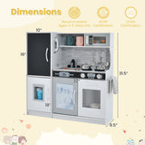 Toddler Pretend Play Kitchen for Boys and Girls 3-6 Years Old-White
