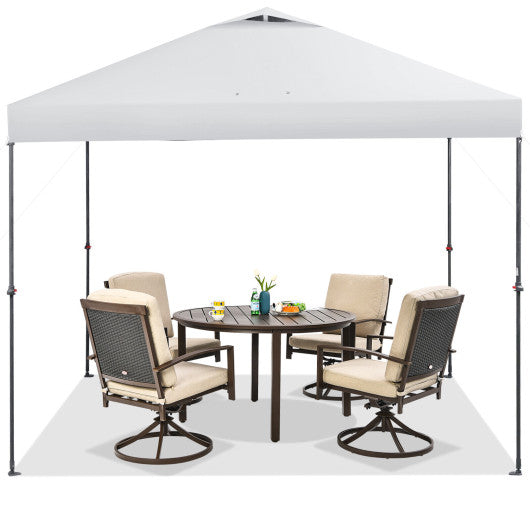 10 x 10 Feet Foldable Outdoor Instant Pop-up Canopy with Carry Bag-White