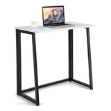 31 Inch Space-saving Folding Computer Desk for Home Office-White