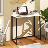 31 Inch Space-saving Folding Computer Desk for Home Office-White