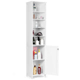 72 Inches Free Standing Tall Floor Bathroom Storage Cabinet-White