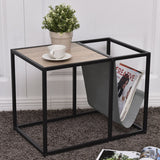 End Table Side Accent Metal Magazine Organizer