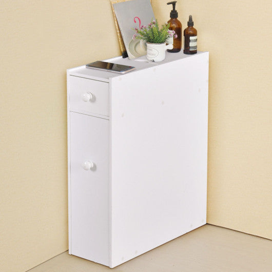 White Bathroom Cabinet Space Saver Storage Organizer