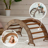 Climbing Arch & Rocker Balance - Montessori Climbers for Kids 1-7 y.o. – Chocolate