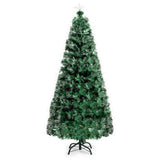 5' / 6' Pre-Lit Fiber Double-Color Lights Optic Christmas Tree-6'