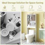 4-Tier Space-saving Toilet Sorage Cabinet with Open Shelves