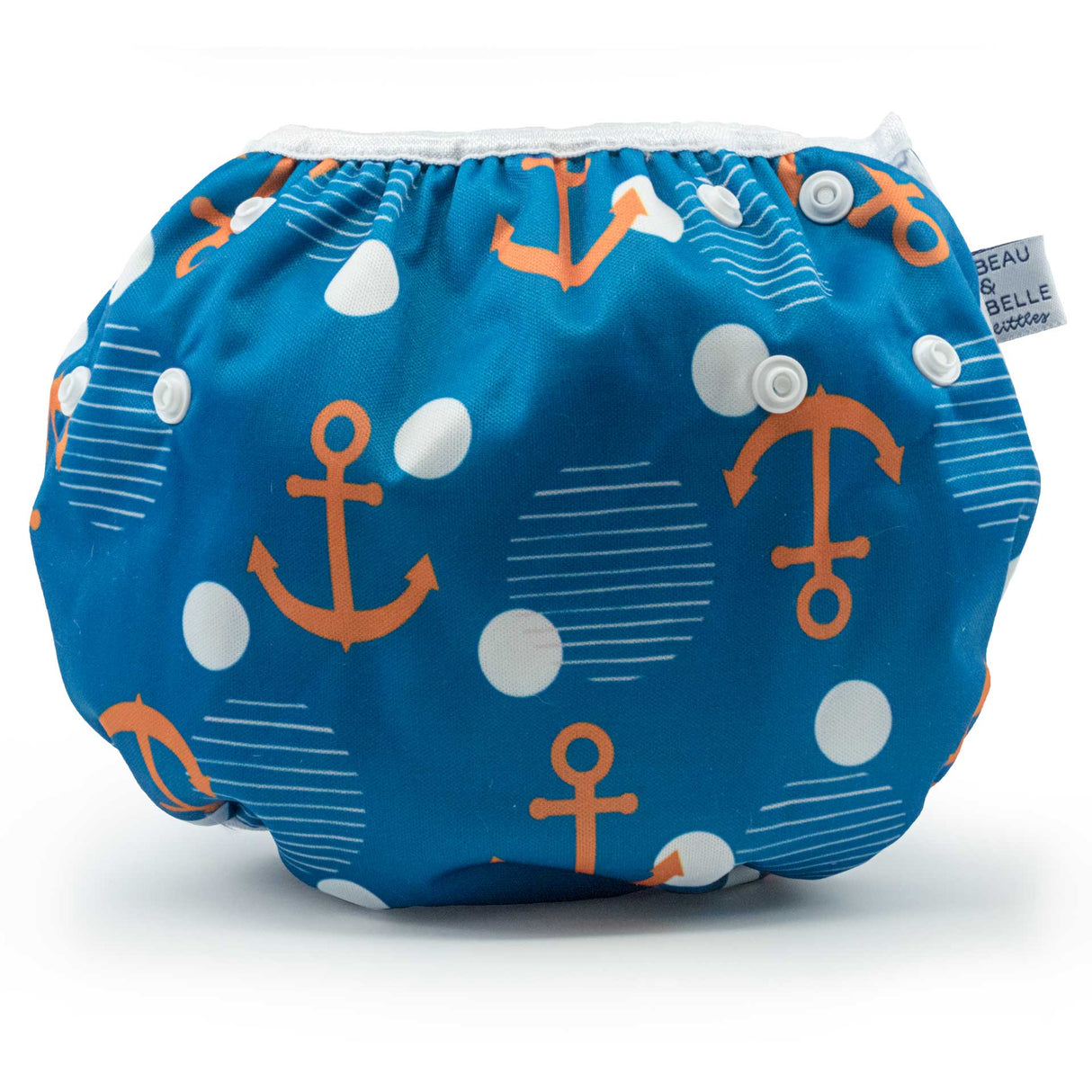 Anchors Reusable Swim Diaper, Adjustable 2-5 Years (20-55lbs) Beau and Belle Littles by Beau & Belle Littles