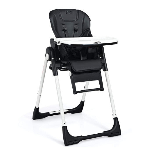 4-in-1 High Chair–Booster Seat with Adjustable Height and Recline-Black