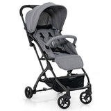 Lightweight Baby Stroller with One-Hand Quick Folding-Gray