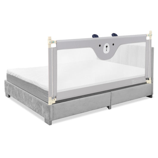 Vertical Lifting Baby Bedrail Guard with Lock-Gray