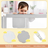 76.8  Inch Baby Bed Rail with Double Safety Child Lock-Gray